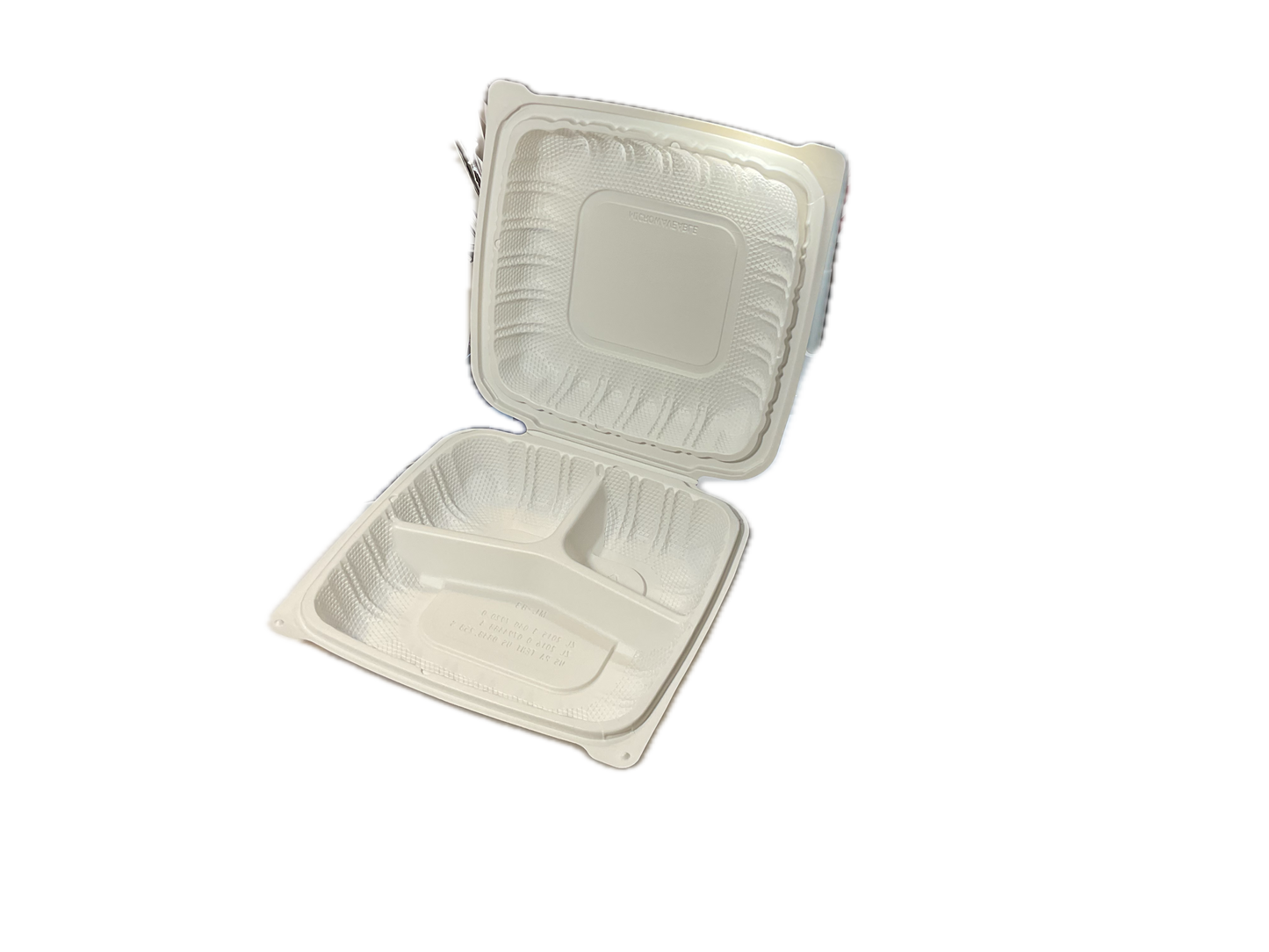 Fiber Clamshells ML-83 3-Compartment 8x8x2.5 (H)120/Case