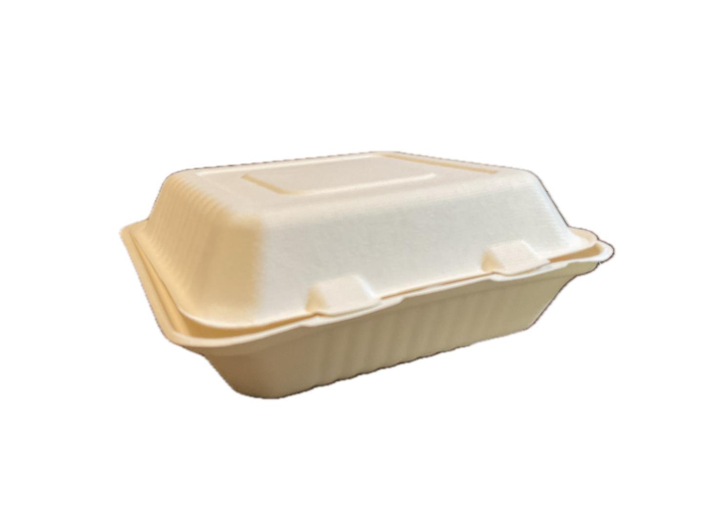 Fiber Sugarcane Clamshells container 9x9x3(H) 3 Compartment 200/case
