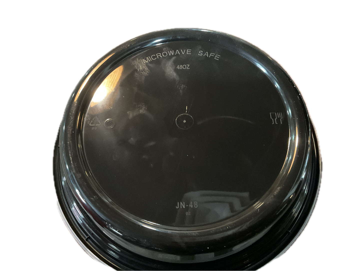 Black Round Container 48oz 150 Sets