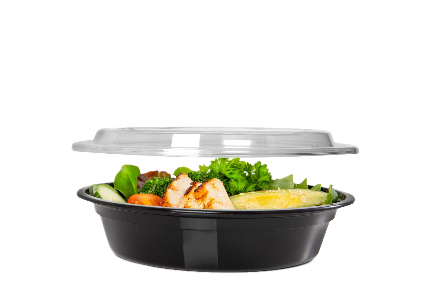 Black Round Container 32oz 150 Sets