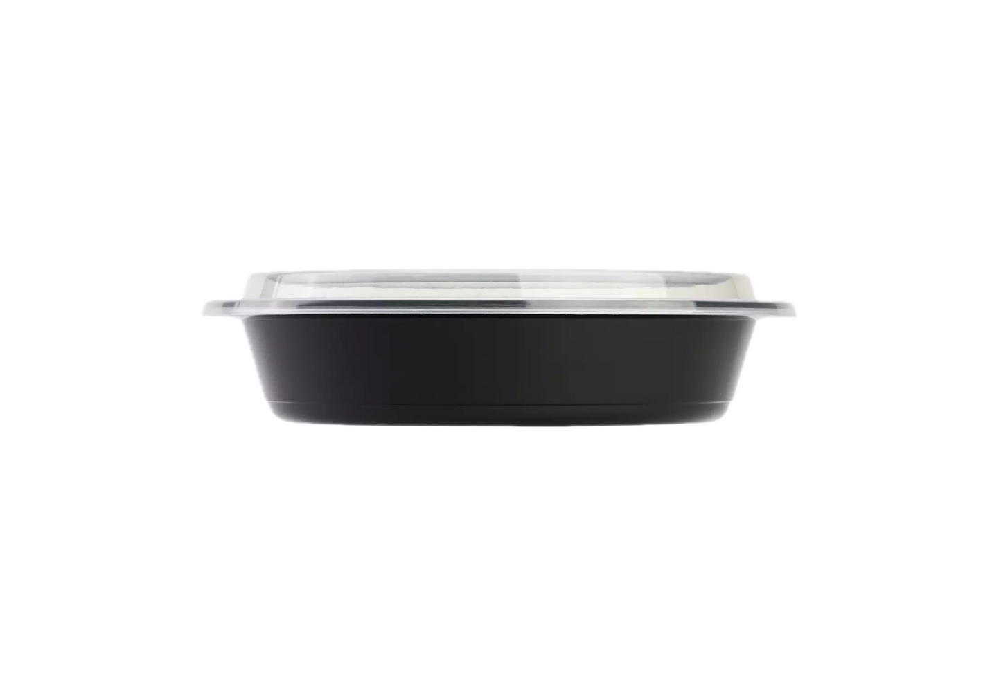 Black Round Container 48oz 150 Sets
