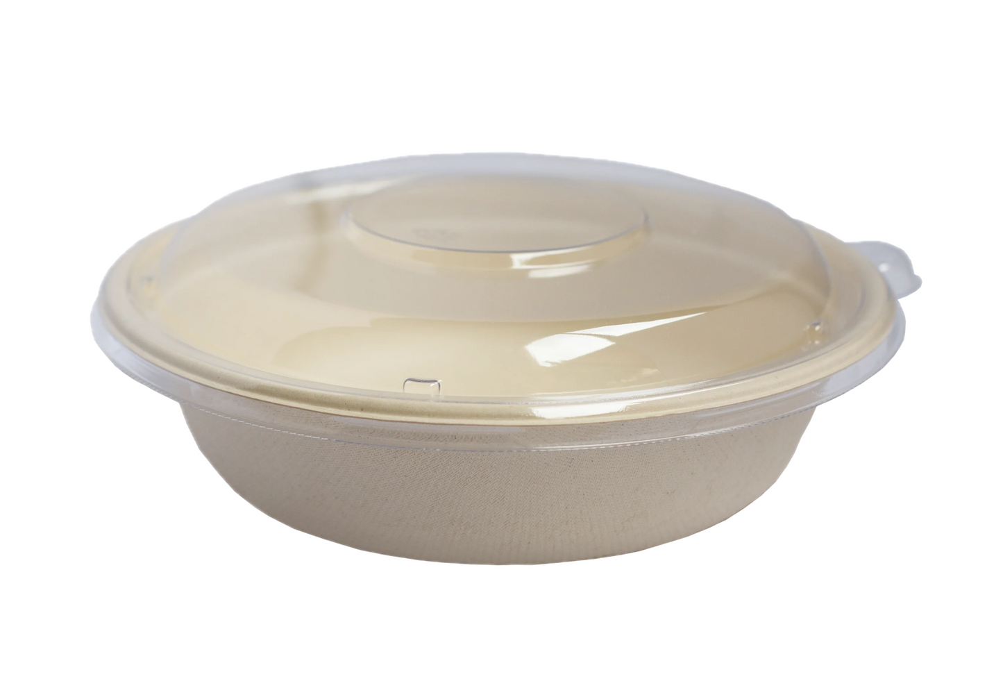 Clear Lid - 32oz Deep Round Sugarcane Bowl 300pcs