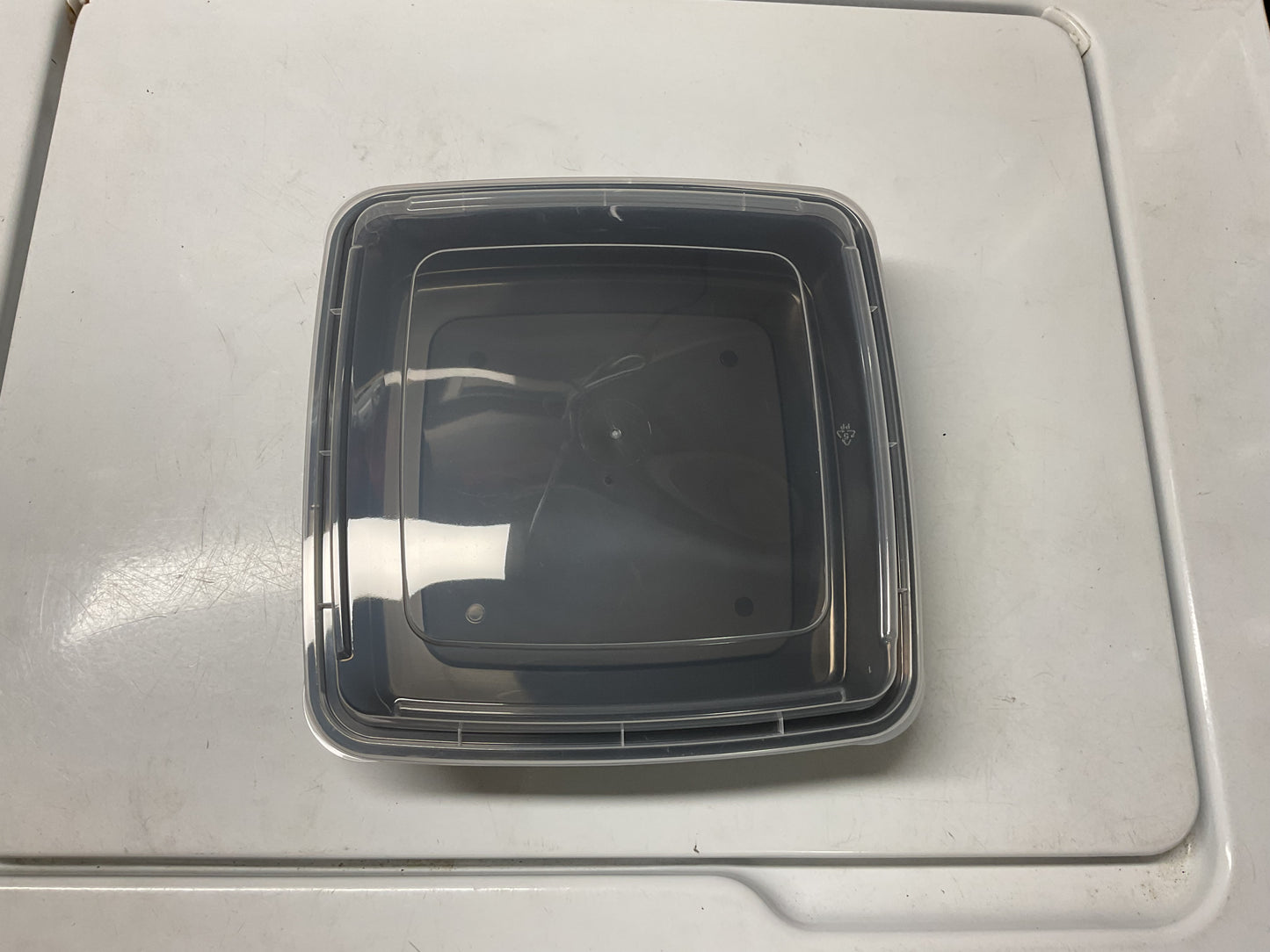 Black Square Container 48 oz 8x8x3 (H)100 Sets