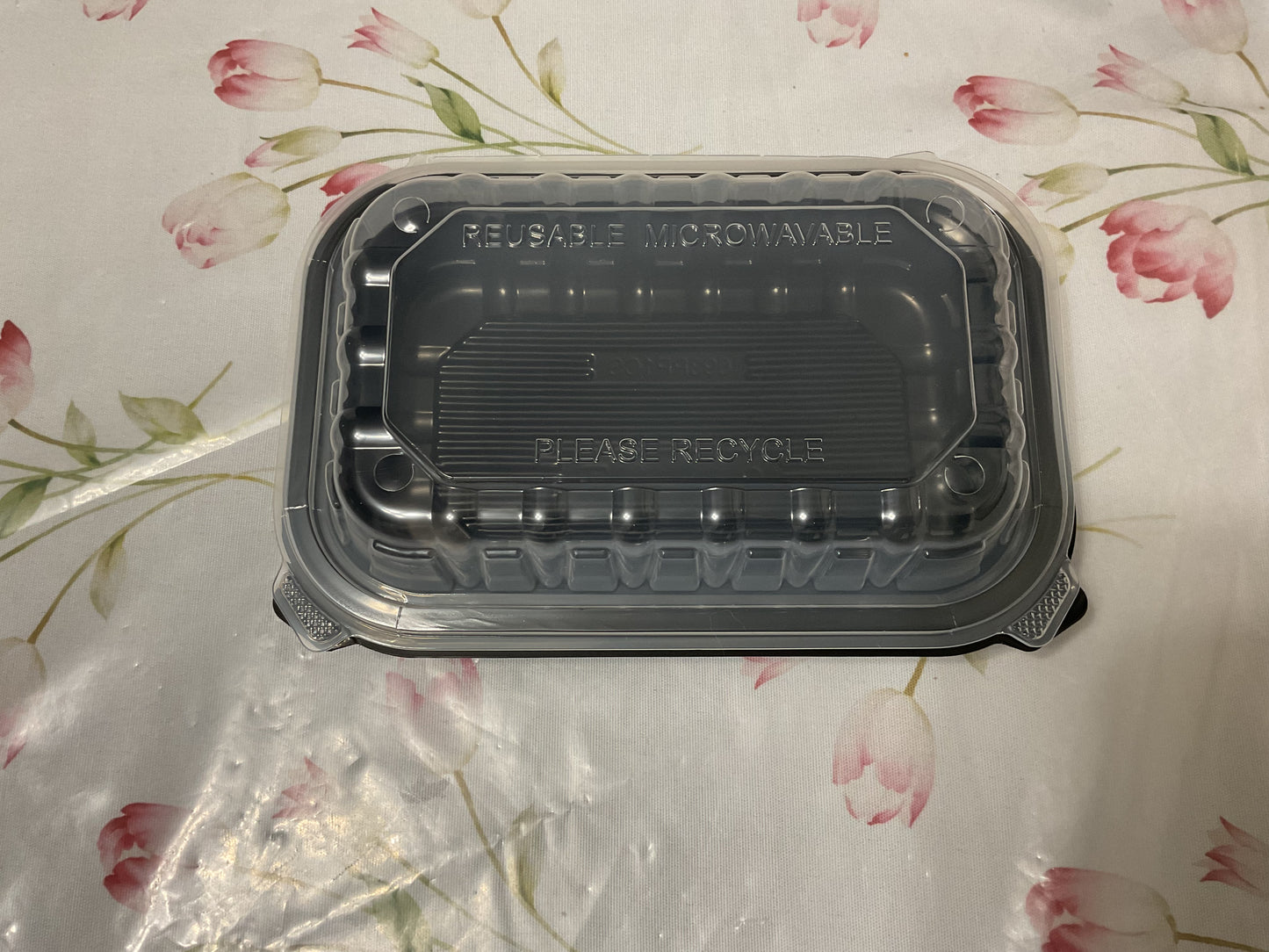 9x6”3.5(H)Black/Clear Take-Out Clamshell 150 case
