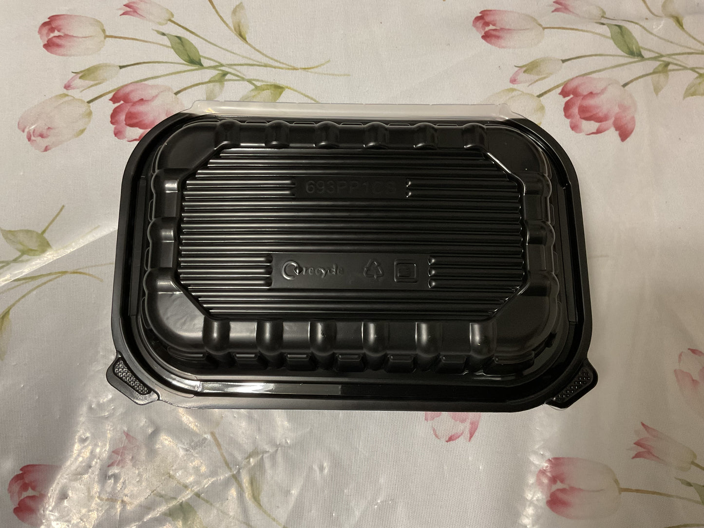 9x6”3.5(H)Black/Clear Take-Out Clamshell 150 case
