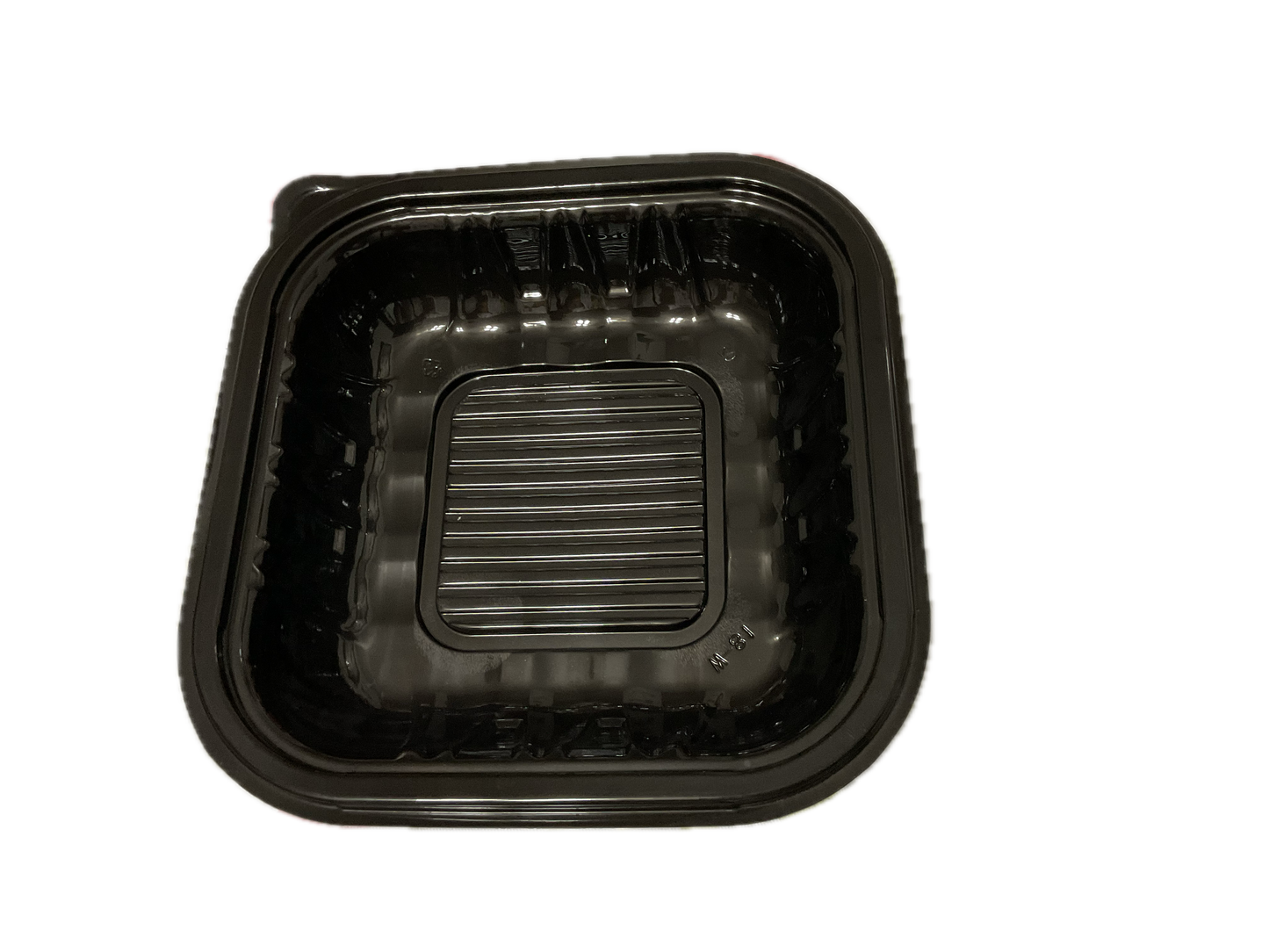 8x8”x3.5(H)PP Black Tray With Translucent Lid-Not Hinged 100 unit case