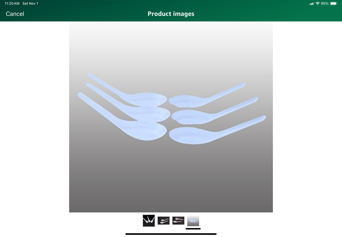 6”White Plastic Asian Soup Spoon 2400 pcs