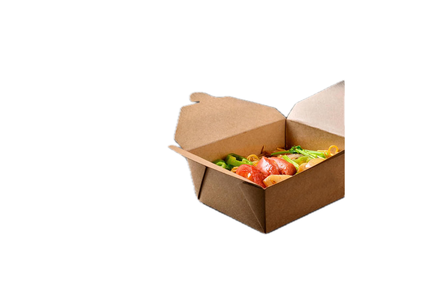 Kraft Folded Paper Container #8 300Pcs