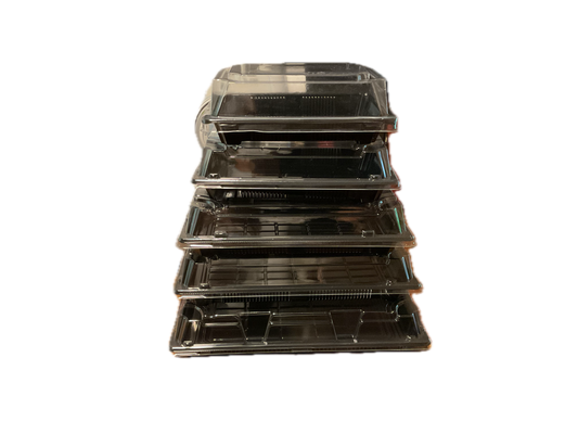Sushi Tray (SZ 11 ) 150 Sets With Lids
