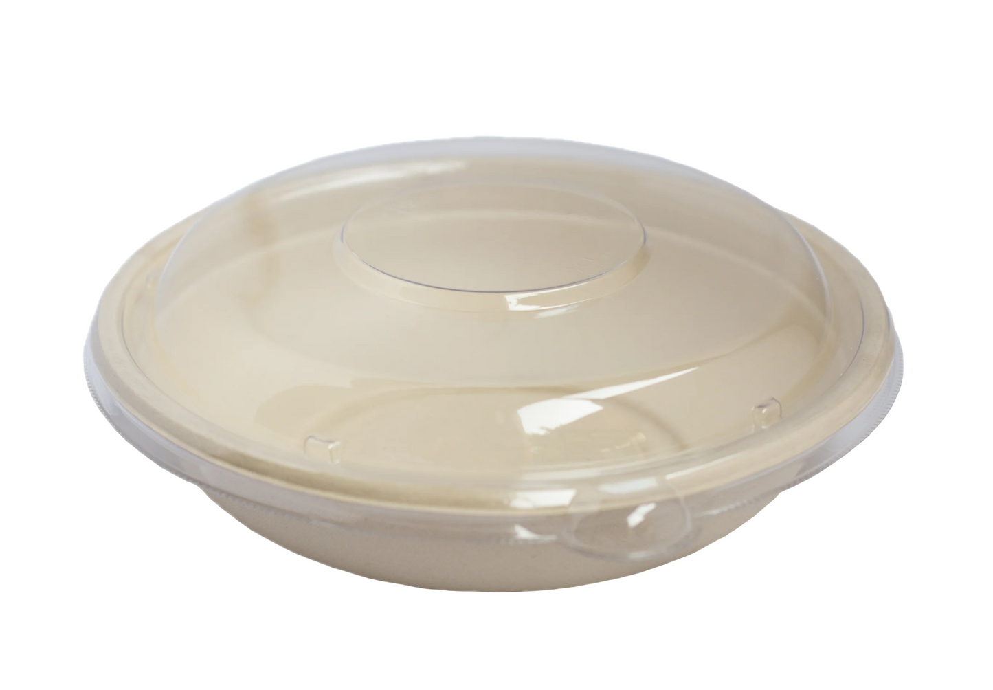 Clear Lid - 32oz Deep Round Sugarcane Bowl 300pcs
