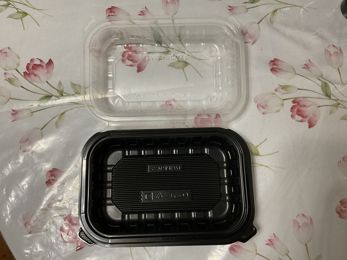 9x6”3.5(H)Black/Clear Take-Out Clamshell 150 case