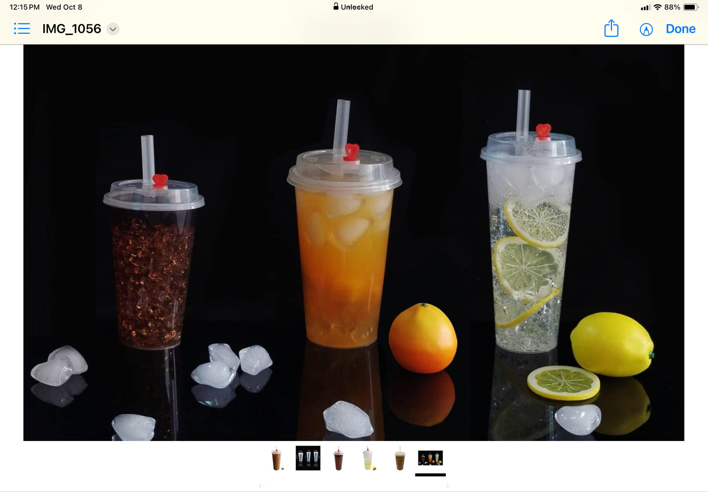 Tankon Plastic Cups with Lids (100 Sets, 20 oz)