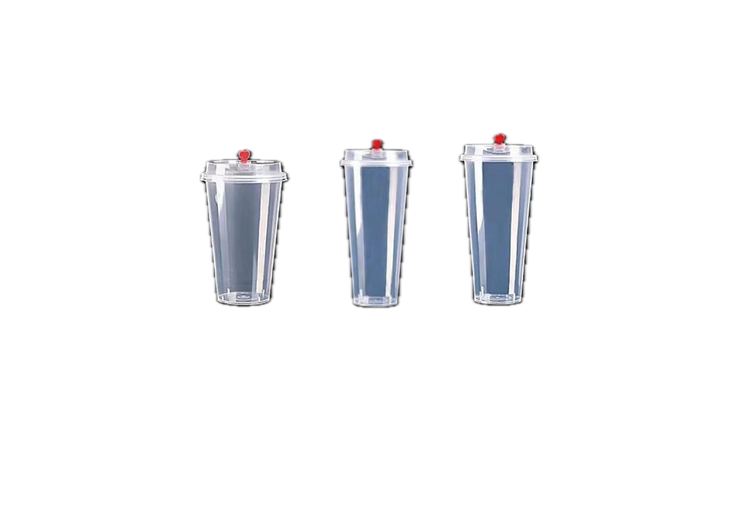 Tankon Plastic Cups with Lids (100 Sets, 16 oz)