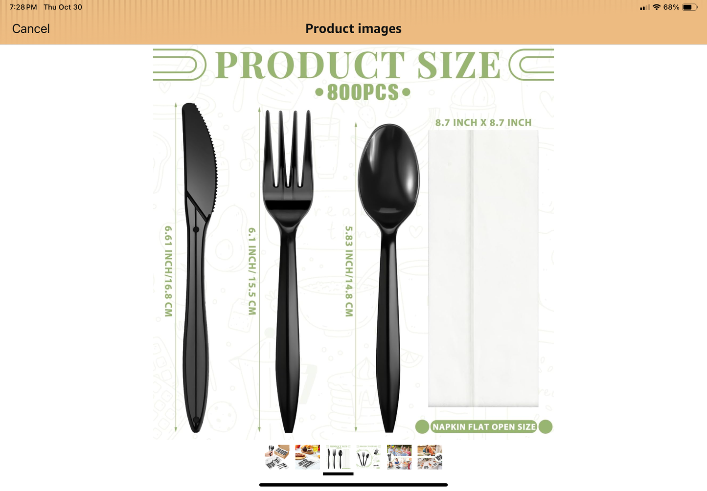 4 in 1 Heavy Duty Plastic Silverware Disposable Utensils 250/Set