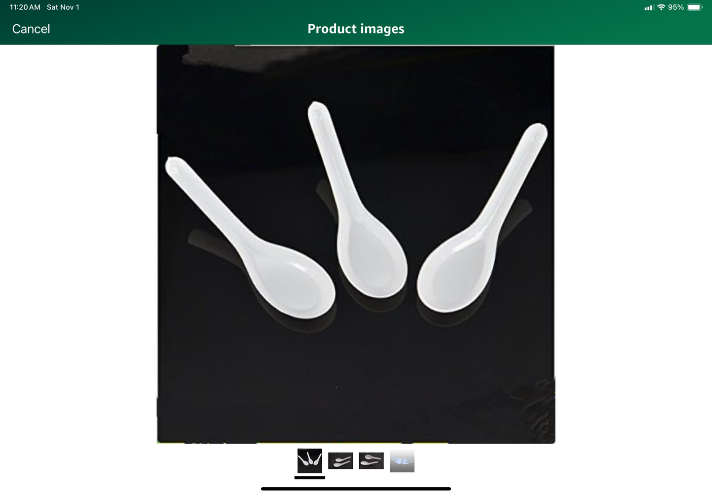 6”White Plastic Asian Soup Spoon 2400 pcs