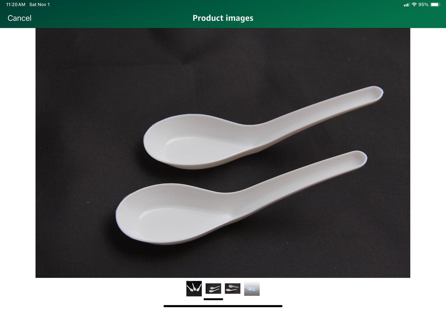 6”White Plastic Asian Soup Spoon 2400 pcs