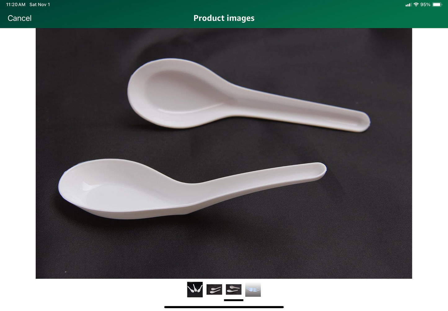 6”White Plastic Asian Soup Spoon 2400 pcs