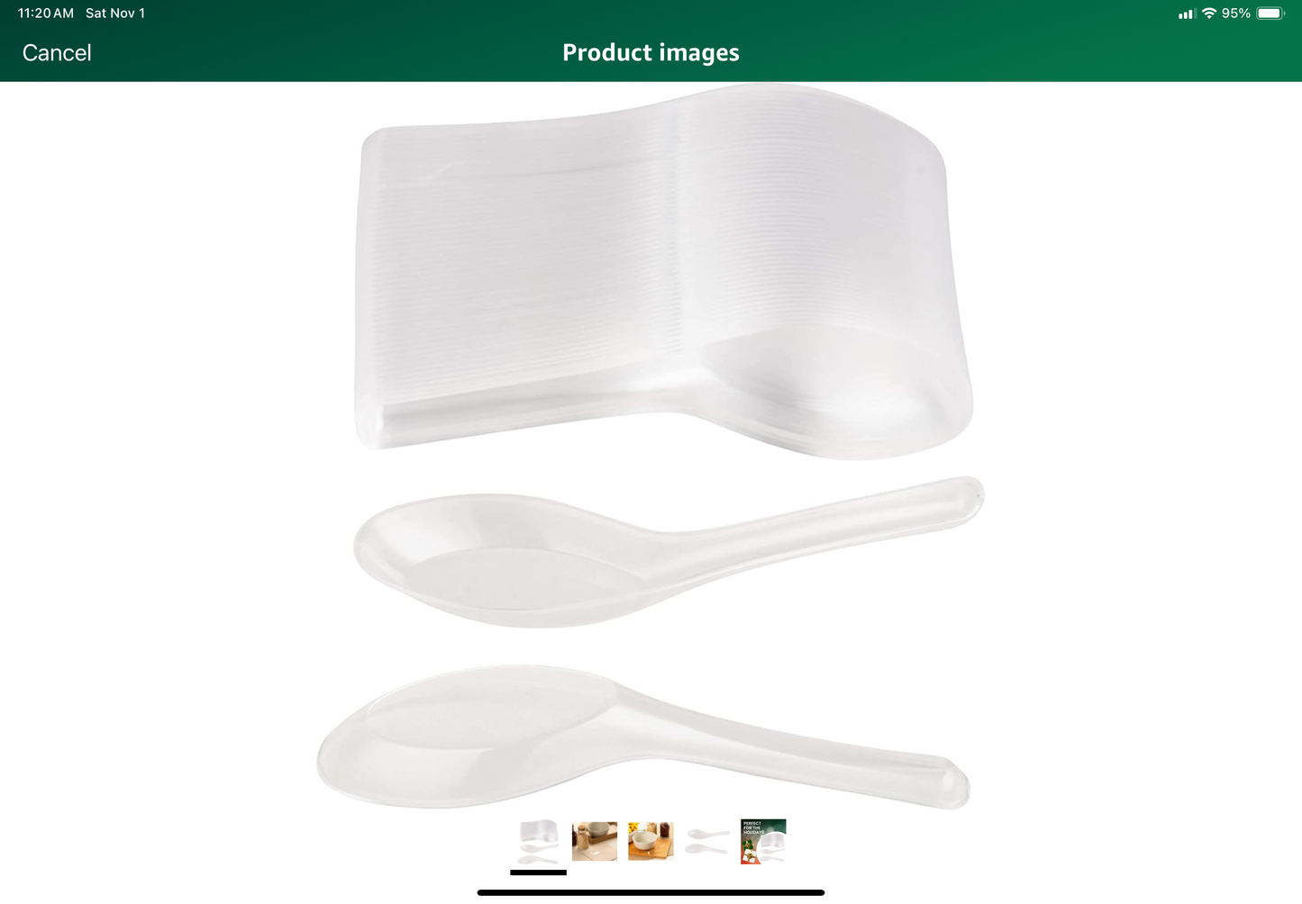 6”White Plastic Asian Soup Spoon 2400 pcs