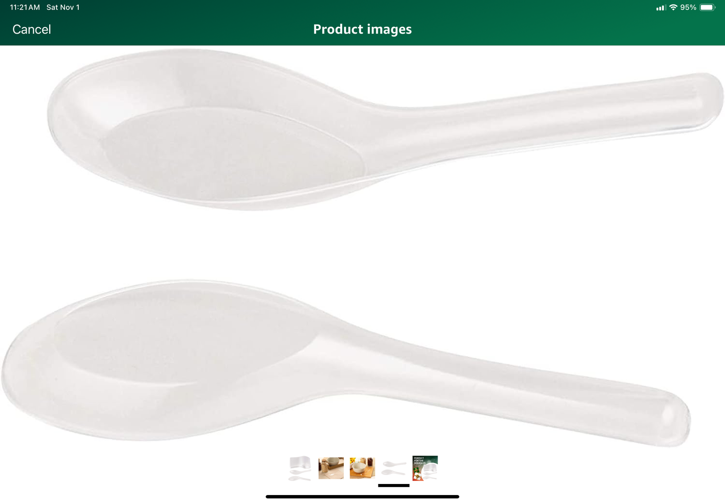 6”White Plastic Asian Soup Spoon 2400 pcs