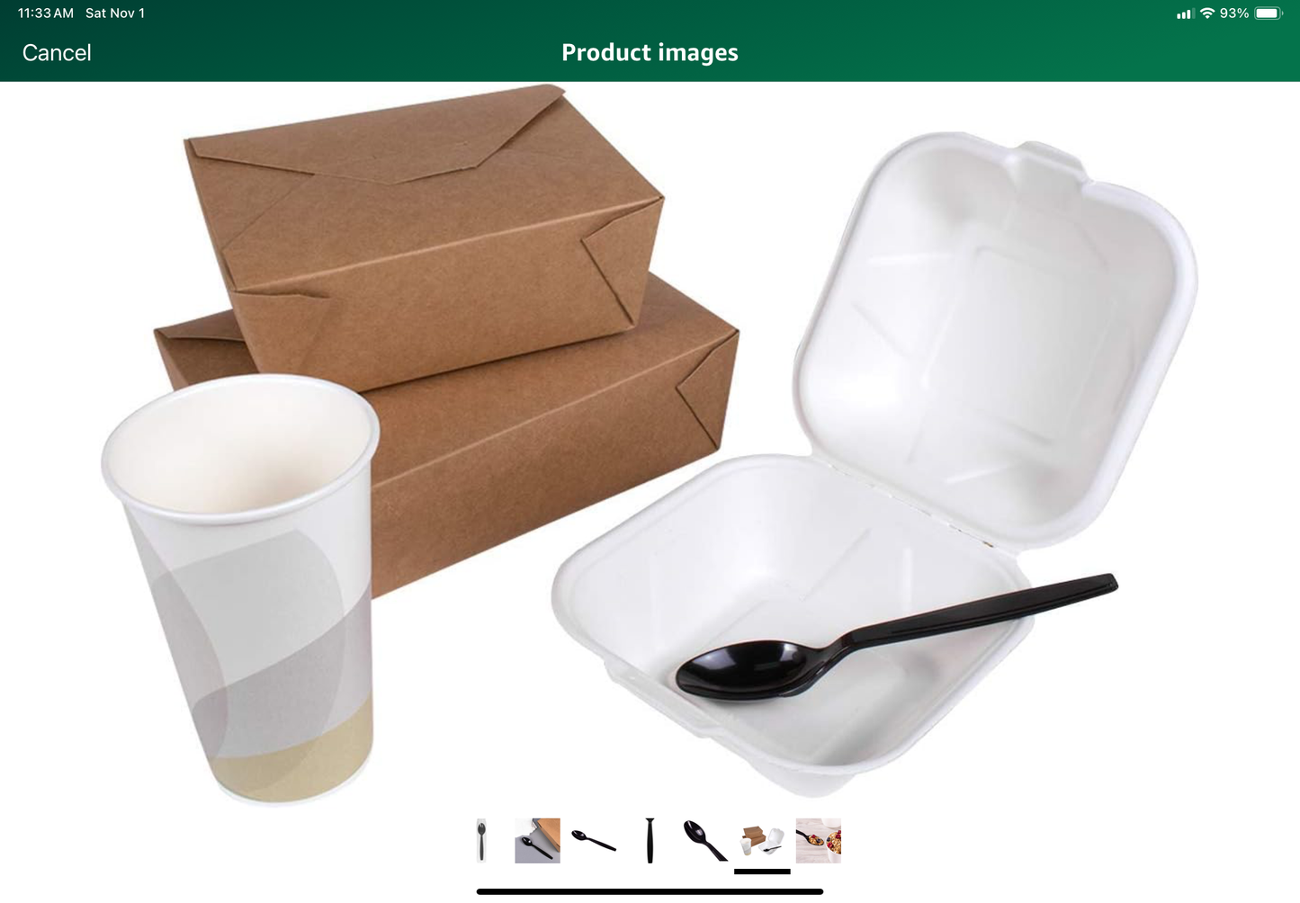 7”Wrapped Heavy Duty black-Spoon 1000pcs